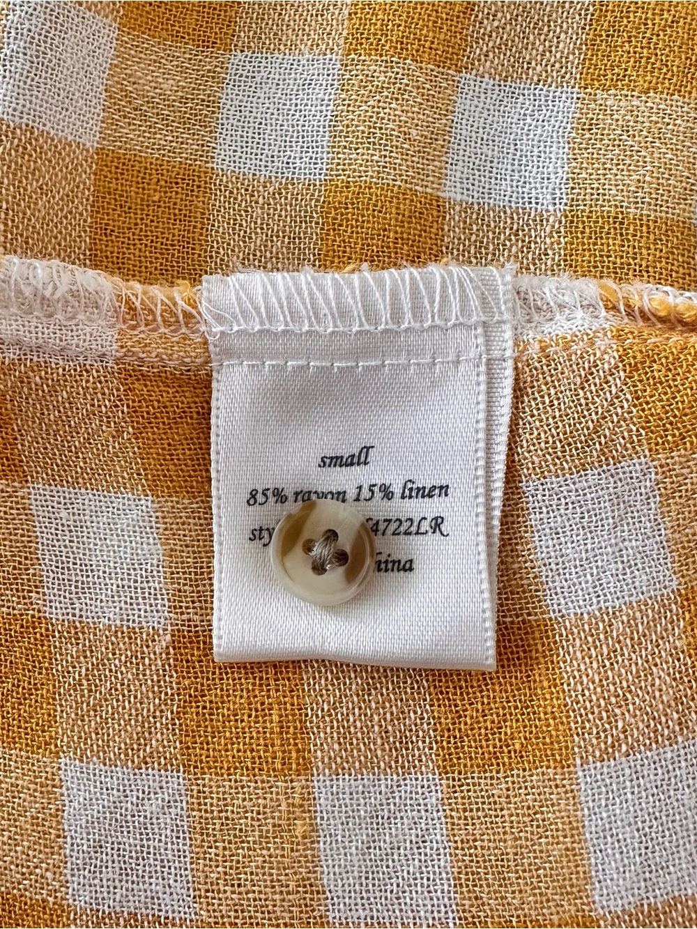 Harper Yellow and White Gingham Tie-Front Sleeveless Blouse - Picture 7 of 7